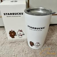 ราคา [NEW พร้อมส่ง] แก้วน้ำ Starbucks x MiiR Line Friends Brown and Cony 12 oz แท้ % (23889354837)
