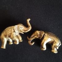 ราคา ช้างคู่ ช้าง คชสาร พญาคชสาร พญาช้าง คชสารบันดาลทรัพย์ ช้างนำโชค เสริมดวง โชคลาภ เนื้อทองเหลือง จิ๋ว 2 ซม. Elephant Brass (8913056710)