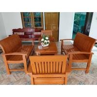 ราคา ชุดรับแขกรุ่นซี่เอนไม้สัก 100% (ส่งฟรียกเว้นภาคใต้) (460564368)