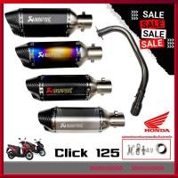 ราคา คอท่อ Honda Click 125 วัสดุแสตนเลสเกรด304 + ปลายท่อ Ak Shorty 2 รู ฟรีแคทลดเสียง (42873568744)