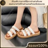 ราคา ใหม่ มีใบเสร็จ อุปกรณ์เสริมที่สมบูรณ์ Celine รองเท้าแตะ CELINE TIPPI หนังลูกวัว ของแท้ 100 (41867836180)