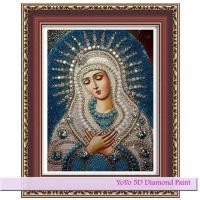 ราคา ZET Art ZE1 C1 5D ภาพวาดเพชร virgin รัสเซียสไตล์ religous ตัวเลขคริสตัลรอบเพชร RE49 (43327471074)