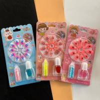 ราคา (ยกโหล 12 แพ็ค) No.1275 เล็บปลอม เล็บปลอมพร้อมอุปกรณ์และสีทาเล็บ คละลาย คละสี (42556594348)