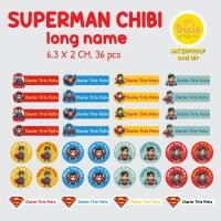 ราคา Superman chibi ป้ายชื่อเด็กกันน้ําชื่อยาว สติ๊กเกอร์ (52755039934)