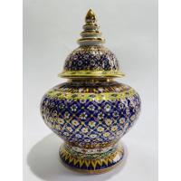 ราคา โถเบญจรงค์ ทรงแจกัน งานประณีต ราคาถูก (10113751655)