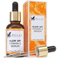 ราคา Eclat Skincare Vitamin C Face Serum - Skin Care for Dark Spots, เซรั่มวิตามินซีพร้อมกรดไฮยาลูโรนิก, Ferulic Acid, & Vit E - Anti Aging and Skin Brightening, Pure Vit C Facial Car (56302462435)