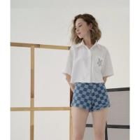 ราคา [Used one time ] Merge Official - Checkered Shorts ไซส์ S (17177518883)