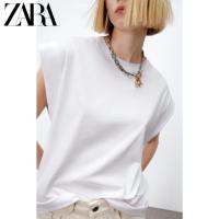 ราคา ซาร่า สไตล์ผู้หญิง คอรอบแขนสั้น ออกแบบให้สวมใส่ง่ายด้วยขอบยางยืด เสื้อยืดผ้าฝ้าย (45753471685)