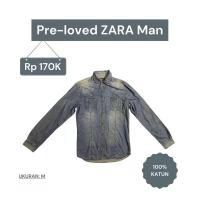 ราคา KEMEJA Pre-loved ZARA Man เสื้อเชิ้ตแขนยาวผู้ชาย (ต้นฉบับซื้อในร้าน) สียีนส์ ไซส์ M (57801297728)