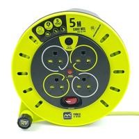 ราคา GlobalHouse LUCECO โรลสายไฟ 4หัว 5เมตร ขนาด 1.0mm รุ่น CSTH05104SL-GH สีเขียว สินค้าของแท้คุณภาพดี (17688984598)