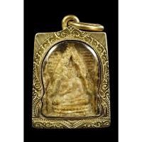 ราคา (7) พระผงของขวัญ รุ่น 3 พิมพ์ตื้น หลังยันต์กลับ (หายาก) วัดปากน้ำ ปี 2499 กทม. เลี่ยมทองพร้อมบูชา (29907576824)