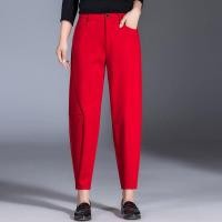 ราคา Hot fashion red radish pants women 2020 spring and autumn s ladies casual Nine-point harem nylon (6986903942)
