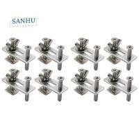 ราคา 【sanhui14b4 】8PCS T-track Mini Hold Down Clamp Kit, ใช้งานร่วมกับ 3018-PRO/3018-MX3/3018-PROVer CNC Router Machine (28457217511)
