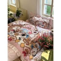 ราคา ผ้าปูที่นอน ผ้าฝ้าย 100 % 600 เส้นทอ (รุ่น : ระบายชายแบบเจ้าหญิง ภาพจริง) (41471957579)