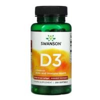 ราคา เข้มข้นสูง ขวดใหญ่ Vitamin D3 5,000 IU 250 เม็ด แบรนด์ Swanson หมดอายุ 11/2025 (15949705008)