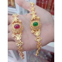 ราคา #สร้อยข้อมือทองเพชรซีก#สร้อยข้อมือเพชรซีกพลอยคละสี (17687409402)