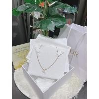 ราคา Used in good condition !! Dior necklace crystal white (23859780845)