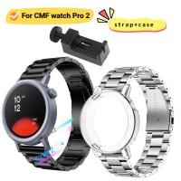 ราคา Cmf watch Pro 2 case ฟิล์มกันรอยหน้าจอ CMF watch Pro 2 strap สายโลหะ สายสแตนเลส สายรัดข้อมือกีฬา (26159193169)