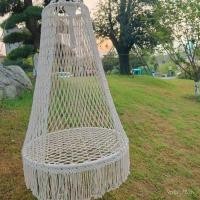ราคา ระเบียงในร่ม Cradle Influencer Hammock Handmade Swing Lazy เก้าอี้กลางแจ้งในครัวเรือนห้องนอน Courtyard ตะกร้าแขวนเชือกถัก 3GA (44552905372)