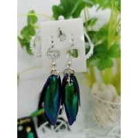 ราคา ต่างหูปีกแมลงทับแท้เงาวิ้งสวยมากปีก3คู่ (11044535129)