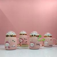 ราคา แก้วเซรามิคสัตว์ / ถ้วย / แก้วน่ารัก / ถ้วยที่ไม่ซ้ํากัน แก้วเซรามิคกระต่าย พาย1712-1 (28182096909)