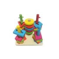 ราคา Ntoys สวมหลักไม้5หลัก ทรงเรขาคณิต (428804062)