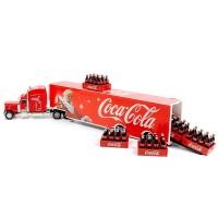 ราคา โมเดลรถบรรทุกขนส่งโค้กรุ่นที่ระลึกคริสต์มาสขนาดใหญ่พิเศษ 1:64 Scale Trailer Model Set ประกอบด้วยโค้ก 5 ขวด (53654106924)