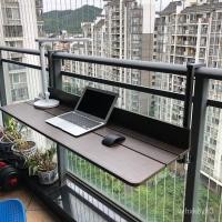 ราคา Balcony folding desk home small desk railing hanging table foldable lift table simple leisure table 桌子 (57053571142)