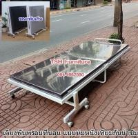 ราคา เตียงพับแบบหุ้มหนัง ใช้เป็น เตียงเสริม ในโรงแรม-ที่พัก พับได้ 3ฟุต มีที่นอนในตัว เตียง3ฟุต (5153661030)