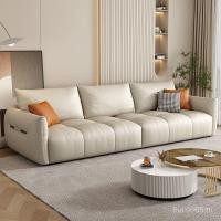 ราคา เทคโนโลยีผ้าห้องนั่งเล่นโมเดิร์นเรียบง่ายหรูหราครีมสไตล์ขายดีอินไลน์หนังแท้อพาร์ทเมนต์ขนาดเล็ก Leave-in โซฟา Latex 8GD (57404347572)