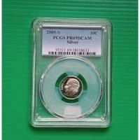 ราคา เหรียญเกรด PCGS PR69DCAM - Roosevelt Proof Silver Dime 2005-S #เงินขัดเงา .900 Silver (43559056738)