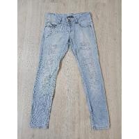 ราคา ส่งต่อ สวยมาก BERSHKA DENIM กางเกงยีนส์ฟอกขายาว เอวต่ำเข้ารูป สวยมาก (28052893663)