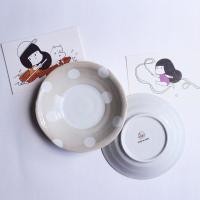 ราคา ถ้วยสีขาว+ครีม polka dot ใหญ่ (3642784)