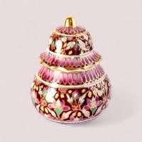 ราคา ตลับเบญจรงค์ทรงมะเขือสีหมากสุก (29517316875)