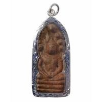 ราคา พระกรุนาคปรก ลพบุรี เนื้อชินสนิมแดง พร้อมเลี่ยมกรอบชุบเงิน (26113932373)