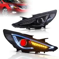 ราคา 2011-2014 Hyundai Sonata 6th Gen (YF) Facelift Sedan Vland Dual Beam โปรเจคเตอร์ไฟหน้า Demon Eyes สีดํา (46804203441)