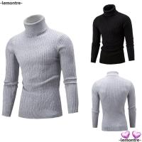 ราคา เสื้อกันหนาวคอเต่าผู้ชาย LEMONTRE คอเต่าแขนยาวแฟชั่นอบอุ่น (24287269723)