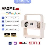 ราคา 【ส่งฟรี】FUNFOOX ARMOE โปรเจคเตอร์ projector 4K/1080p Google TV แจกผ้าม่านโปรเจคเตอร์1080P 500ANSI netflix (49953396259)