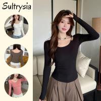 ราคา SultrySia เสื้อแขนยาวผู้หญิง เข้ารูป เซ็กซี่ เปิดไหล่ สีพื้น สไตล์ลำลอง แฟชันและน่ารัก FY5178-0 (50204188248)