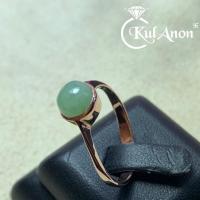 ราคา แหวน หยกพม่า บ่อเก่า เขียว กรีนแอปเปิ้ล เนื้อวุ้น เรือนเงิน 925 ชุบนาค Natural Burma Jade Atype (26517026301)