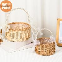 ราคา XOITR Willow หวายสีเหลืองดอกไม้ตะกร้าขนาดเล็กตะกร้าทอที่ทนทาน Handmade ตะกร้าหวาย TH (40575800225)