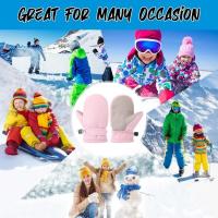 ราคา Crazy Kids ความร้อนกันน้ํา Mittens สําหรับสโนว์บอร์ดยืดหยุ่นปรับ Cuffs Nonslip Grip ทารกถุงมือ 6M-10T (56652061527)