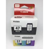 ราคา หมึกดำและหมึกสี Canon Inkjet PG-47, CL-57 ของแท้ (6903618980)