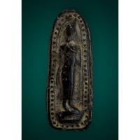 ราคา พระลีลาเชยคางข้างเม็ดใข่ปลา เนื้อดินผสมผงใบลาน หลวงพ่อกวย วัดโฆสิตาราม จ.ชัยนาท จัดสร้างประมาณราวปี 2509-2513 (23140918450)