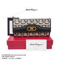 ราคา Salvatore Ferragamo กระเป๋าสตางค์ผู้หญิงใบยาว รุ่น FERRAGAMO Ladies Gancini Continental Wallet Code: 22D586 0705818 (13383502952)