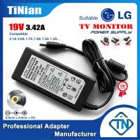 ราคา 19V 3.42A ใช้งานร่วมกับ 2.1A 1.7A 1.3A LCAP40 อะแดปเตอร์ AC/DC สําหรับ LG 24MP400 24MP500 27MP400 27UL850 27MP48HQ-P LED TV Monitor แหล่งจ่ายไฟ (28677693964)