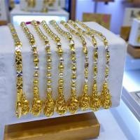 ราคา สร้อยข้อมือ 2 กษัตริย์ 3 กษัตริย์ เม็ดมะยม เม็ดข้าว ลายโซ่แบน ขนาด 3,4 มิล ความยาว 16,18 CM APS1 (24028876162)