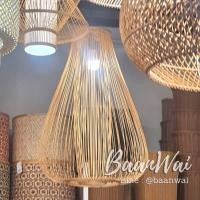 ราคา บ้านหวาย - โคมไฟทรงหยดน้ำ โคมไฟ โคมไฟไม้ไผ่ โคมไฟตกแต่ง (28137070613)