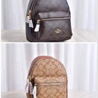 ราคา กระเป๋าเป้มินิ COACH F38302 MINI CHARLIE BACKPACK หนังแคนวาส ลายซี signature แท้ % (5239516333)