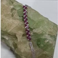 ราคา ทับทิม ทับทิมพม่า สร้อยข้อมือทับทิมสีแดงอมชมพู (25107740678)